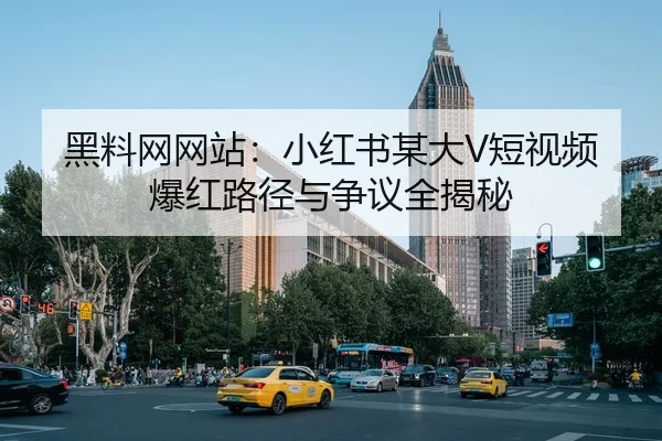 黑料网网站：小红书某大V短视频爆红路径与争议全揭秘